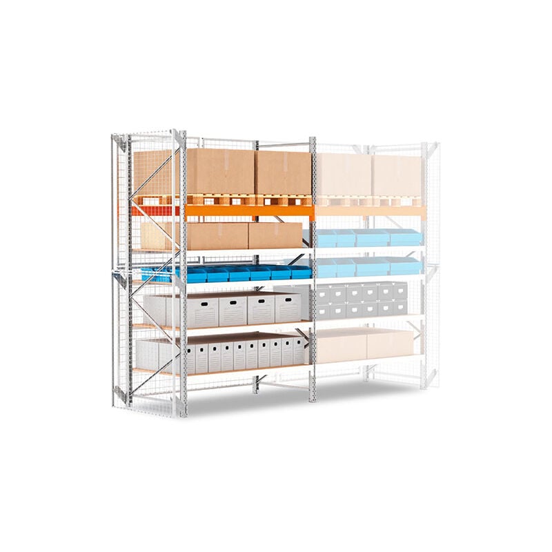 Matisère - Rack picking sécurisé 4 niveaux + palette 1 niveaux - Hauteur 3000mm - Longueur 1825mm - RAYOHYBS/5N/3018