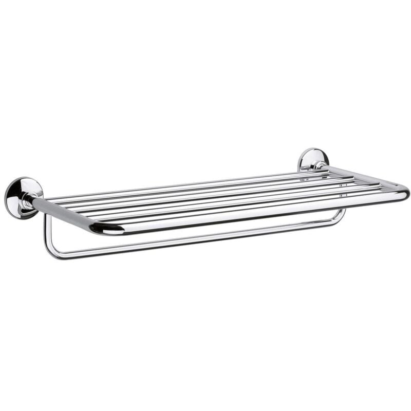 Inda - Porte-serviettes Hotellerie en laiton chromé L.67 cm