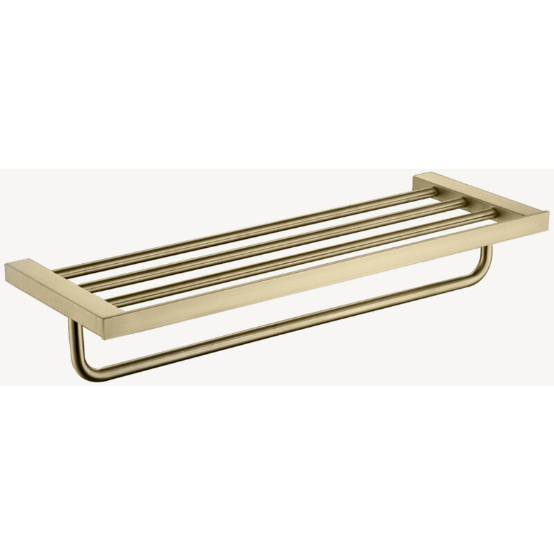 Rack porte serviettes mural Doré brossé - Osaka