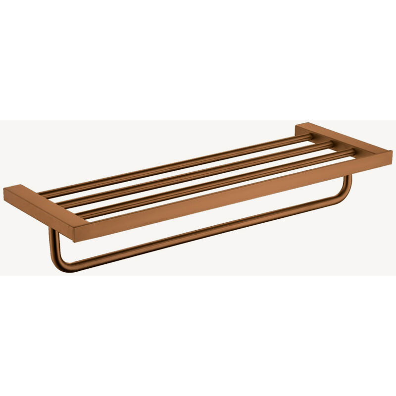 Kroos ® - Rack porte serviettes mural Or rose brossé - Osaka