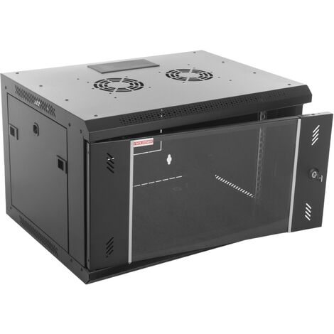 RackMatic - Armoire rack murale 19" 6U 600x600x372mm mur noir SOHORack by RackMatic
