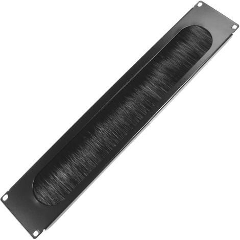 RackMatic - Guide-câble Passe-câble pour serveur rack 19" 2U Panneau de gestion de câbles avec pinceau
