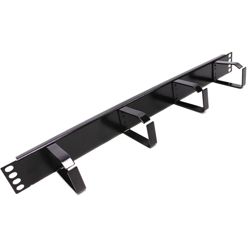 Guide câbles pour serveur rack 19' 1U Panneau de gestion de câbles avec 4 anneaux - Rackmatic