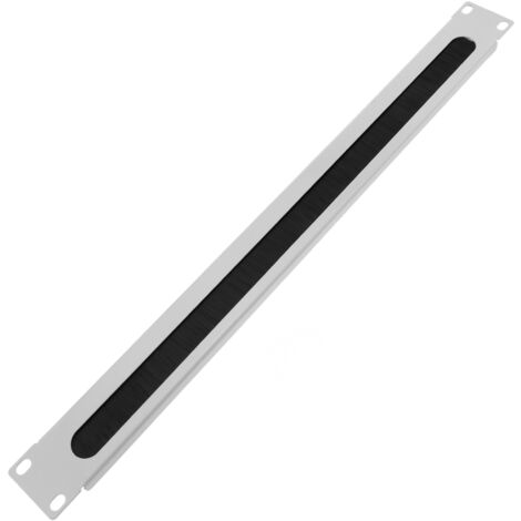 RackMatic - Panneau de gestion de câbles 1U pour rack 19" avec brosse et couleur blanche