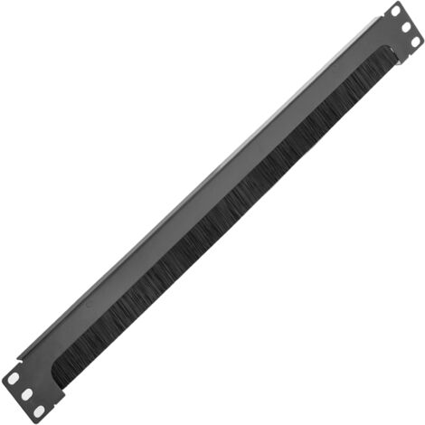 RackMatic - Panneau passe-câbles pour armoire rack 19 "1U avec brosse inférieure pour la gestion des câbles