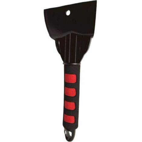 Raclette à glace robuste pour voiture, SUV et utilitaire – manche ergonomique en plastique renforcé, lame large 18 cm, rouge et noir