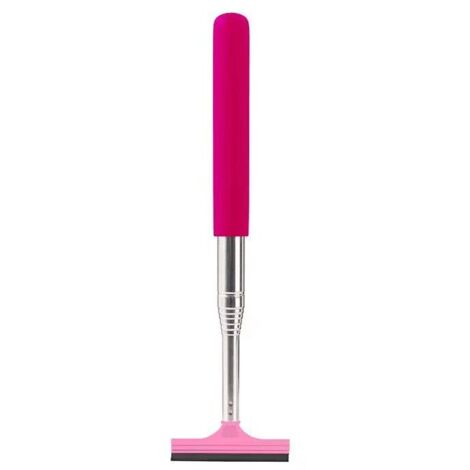 Raclette à vitre Professionnelle pour Voiture, Essuie Glace de Rétroviseur Rétractable, la Longueur d'expansion est jusqu'à 96 cm,rose