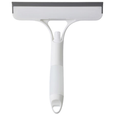 Raclette à vitres 3 en 1 avec jet d'eau, portable et efficace, pour le nettoyage des vitres, miroirs et carrelages (blanc).