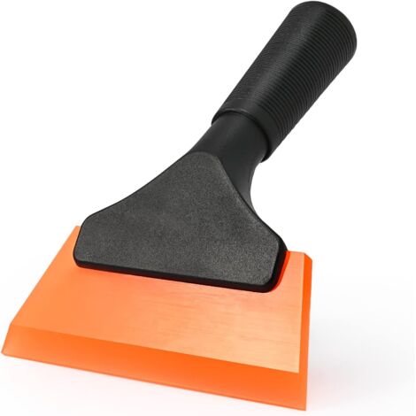 Raclette à vitres Multifonction en Silicone pour Salle de Bain, Porte Miroir de Douche, fenêtre, Verre, Porte de Douche, Pare-Brise de Voiture, grattoir à vitres, Orange
