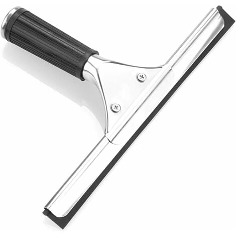 Raclette à Vitres Professionnelle en Acier Inoxydable avec Lame de 25 cm pour Cuisine, Fenêtre, Salle de Bain, Voiture