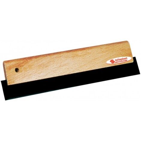 Raclette de Carreleur Taliaplast - Monture Bois et Lame Caoutchouc Rigide 5mm - 300mm - Jointoiement Carrelage et Faïence