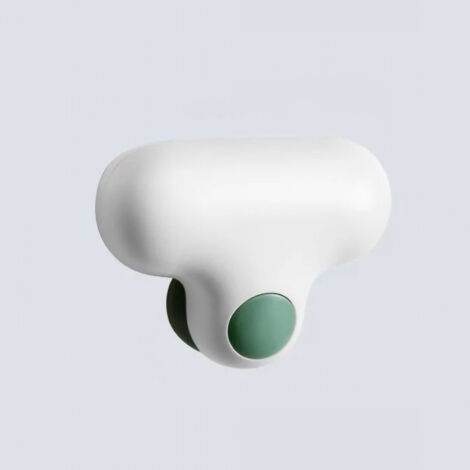 Raclette de douche compacte ergonomique avec ventouse et crochet pour miroir de salle de bain - Blanc