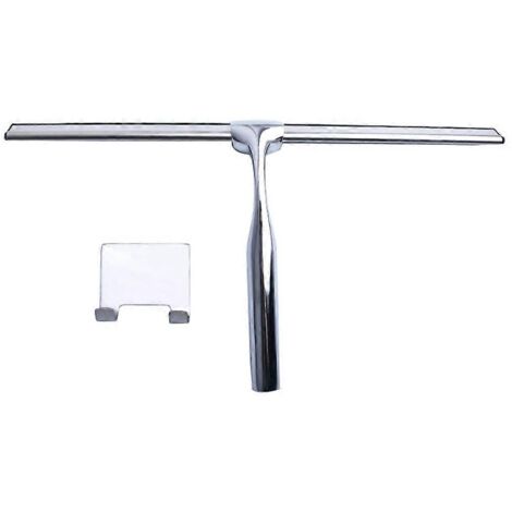 Raclette de douche en acier inoxydable, raclette pour vitres avec crochet adhésif, outil de nettoyage pour vitres de voiture, salle de bain et maison