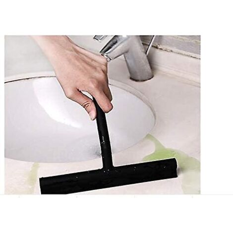 Raclette de douche en silicone avec crochet de suspension pour salle de bain et cuisine - Aucune installation requise