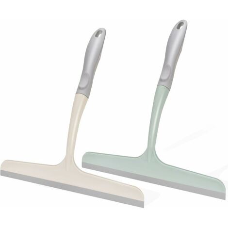 Raclette de Douche, Lot de 2 Raclette Salle de Bain, Raclette Douche Miroir Douche Plastique, Raclettes Nettoy de Vitres pour Miroir, Salle de Bains, Carrelage