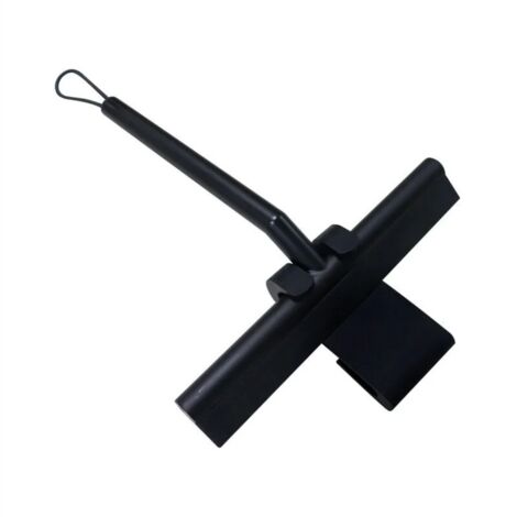 Raclette de douche Nettoyant pour vitre Artefact de vitre d'essuie-glace en silicone (essuie-glace noir + crochet noir)