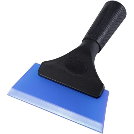 Raclette de douche/raclette à miroir, raclette à verre avec poignée antidérapante (bleue)
