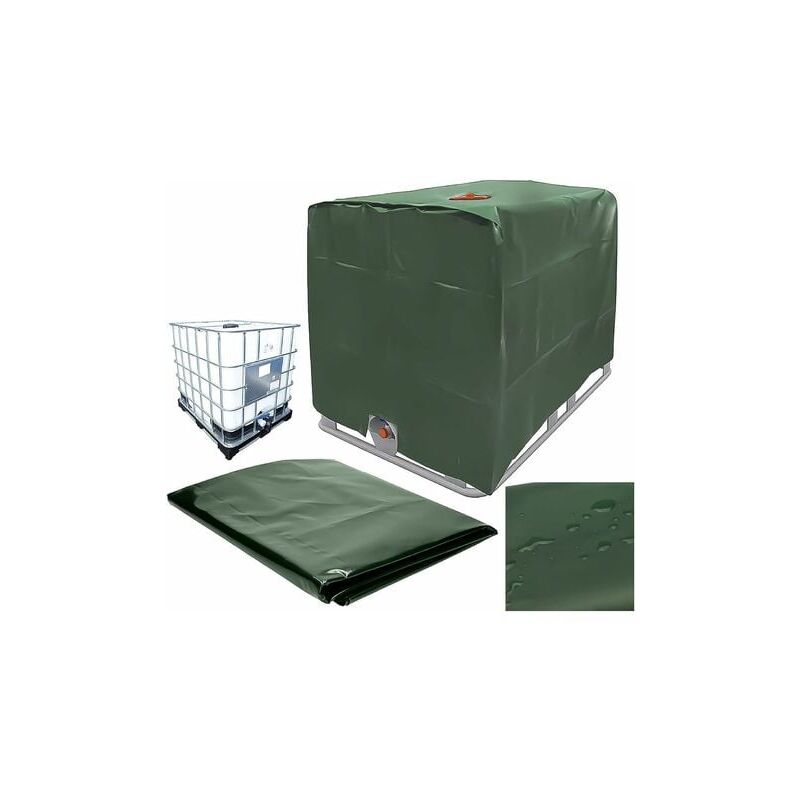 Mowze - Bâche de réservoir d'eau, Bache pour Cuve 1000 l ibc, Anti-poussière Anti-UV Anti-Pluie (116 x 100 x 120 cm)