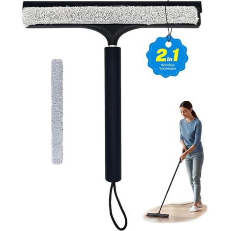 Raclette de Douche, Raclette Salle de Bain, 33-123cm Raclett Douche Noir, Raclett Vitre Douche, pour Douche, Salle de Bain, Carrelage, Miroir, Fenêtre, Cuisine