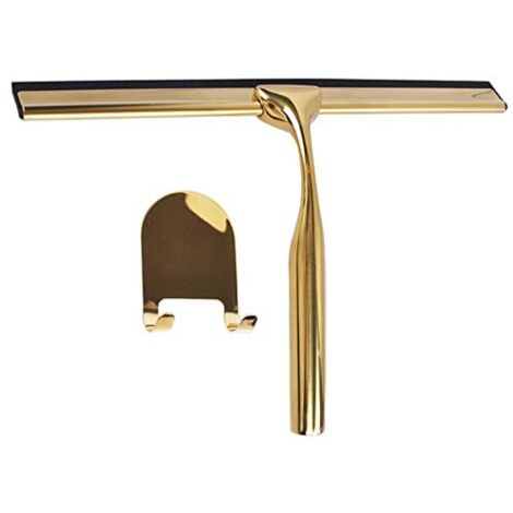 Raclette de Douche Raclettes de fenêtre en Verre en Acier Inoxydable Poignée de Lame antidérapante pour Miroir de Porte de Salle de Bain Verre de Voiture avec Crochet Nettoyant d'essuie-Glace