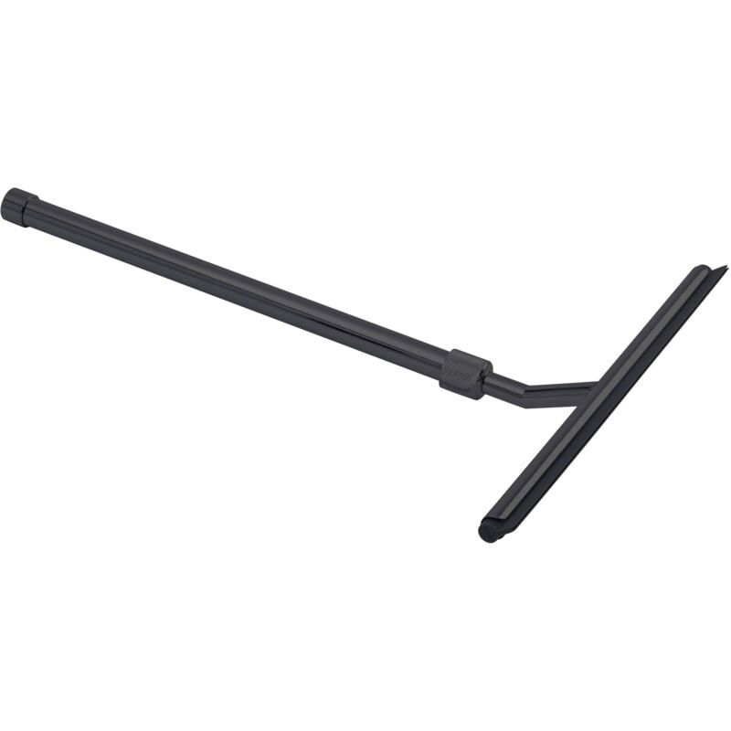 Wenko - Raclette douche télescopique noire inox 37-59 cm pour nettoyage salle de bain avec raclette de douche double lèvre en métal noir idéal pour