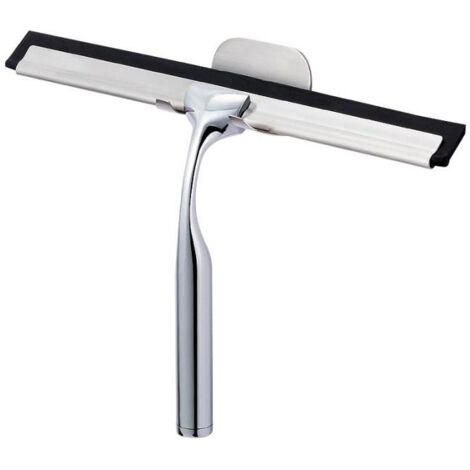 Raclette de Douche,Raclette Inoxydable Nettoyage,Raclette avec Crochet,pour Salle de Bain,Miroir,Carrelage,Fenêtres,Vitres,26cm