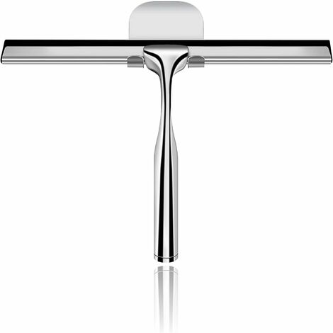 Raclette de Douche,Raclette,Miroir Salle Bain Raclette de Nettoyage Vitres pour Vitres de Voiture, Raclette Douche en Acier Inoxydable 10 " Fenêtres,Salles Bains,Miroirs,Pare-brise,Carreaux,Bâtiments