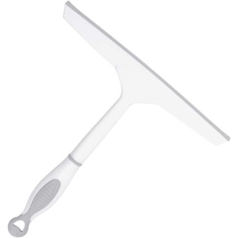 Raclette de Ménage, Raclette Fenêtre, Raclette Douche, Raclette Fenêtre Douche, PP + TPR Tenu à La Main Raclette Nettoyante pour écrans Douche, Fenêtres, Carreaux Salle Bains Miroir (Blanc)-Fei Yu