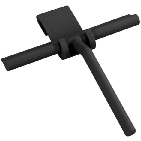 Raclette de salle de bain de silicone noire