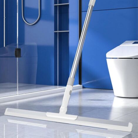 Raclette de sol générique, raclette de douche neuve 2024, manche extensible de 107 cm, balai-serpillère raclette pour surfaces , Blanc142