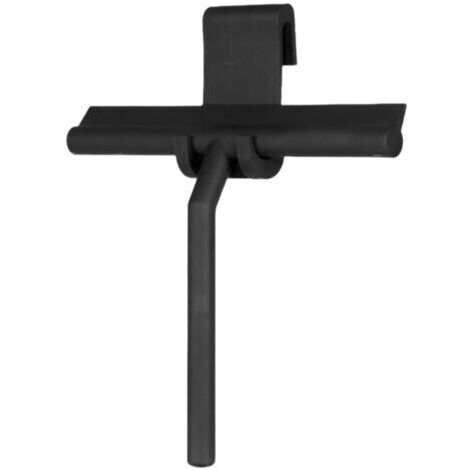 Raclette Douche Noir - Essuie-vitre avec Crochet de Suspension - Raclette Salle de Bain Tracteur Douche - Essuie-Glace et Extracteur - Raclette à Vitre (Noir)