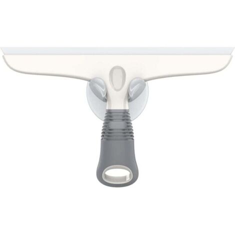 Raclette en Silicone avec Support Ventouse,Raclette Polyvalente pour Vitre,Fenêtre, Porte de Douche, Salle de Bain,Raclette Tout Usage, Blanc et Gris