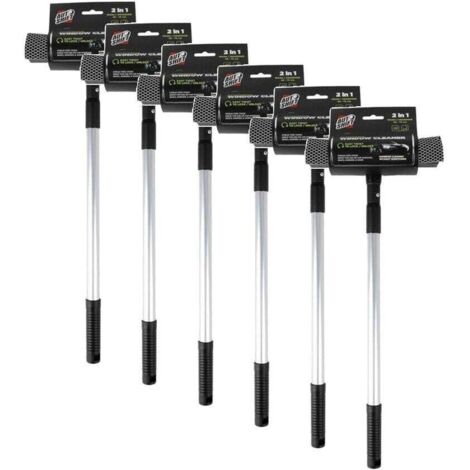Raclette extensible 2 en 1 AutoShift (lot de 6) pour le nettoyage des vitres de voiture (47-70 cm)