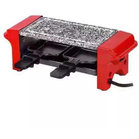 Raclette grill DOC156RC - 2 people - 350W - Granite plate - Chili red