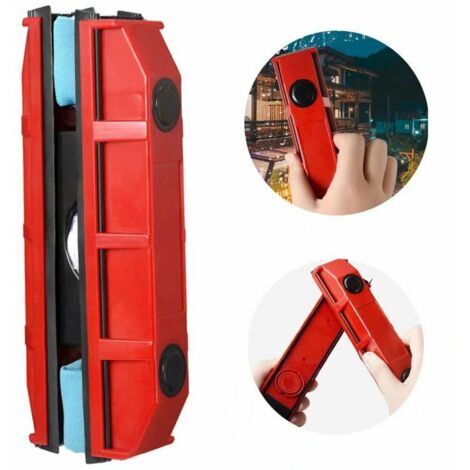 Raclette lave vitre magnétique pour vitrage de 2 à 8 mm