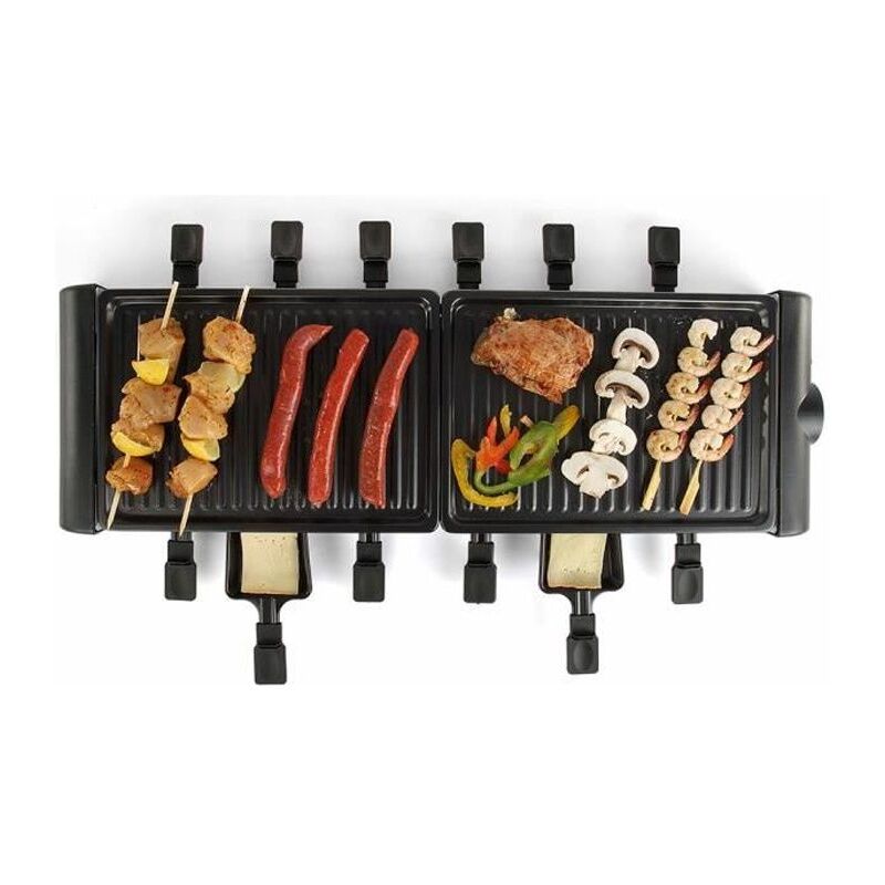 Raclette LIVOO DOC185 set 12 persone - Nero