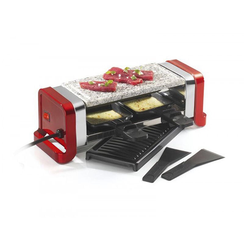 Image of Kitchenchef - macchina per raclette 2 persone 350w rossa - gr202-350r - kitchen chef
