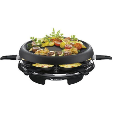 Raclette /Plancha /Crêpe Accessimo - 700 W - 6 poêlons - Voyant lumineux - MOULINEX