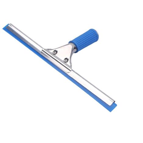 Raclette pour pare-brise de voiture et vitres (14 pouces / 35 cm) — Outil de nettoyage pour salle de bain, miroirs, carrelages, murs et portes (14 po / 35 cm, Bleu)