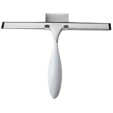 Raclette pour porte de douche en verre, raclette multi-usages avec crochet pour portes de douche, fenêtres, miroirs, carrelage et vitres de voiture - 25 cm
