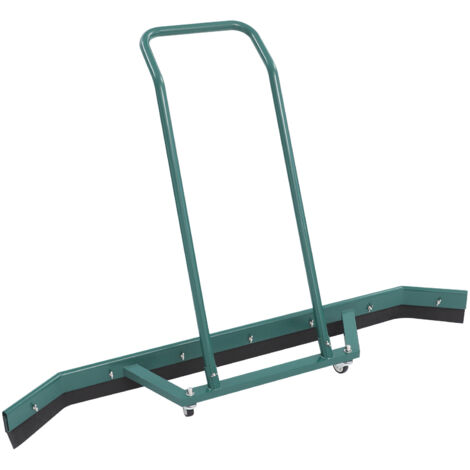 Raclette pour sol en béton, court de tennis Raclette robuste et grande, adaptée aux garages, sols, divers terrains de sport extérieurs Acier inoxydable avec roulettes