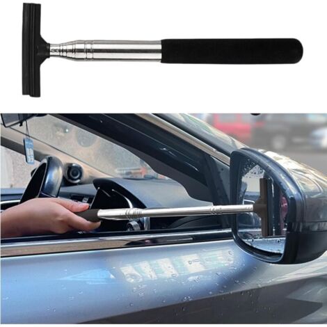 Raclette rétractable pour rétroviseur latéral de voiture – Brosse de nettoyage extensible pour vitres par temps pluvieux et brumeux, ajustement universel pour tous les véhicules