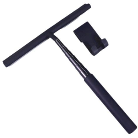 Raclette télescopique pour vitres et portes vitrées avec support long pour le nettoyage des murs