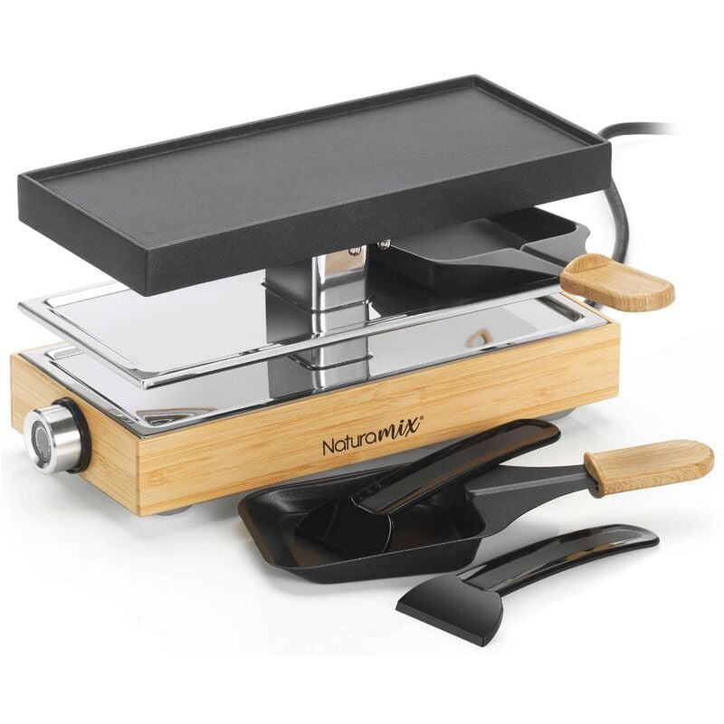 Raclette/grill.2pers.2padelle.44 - RAC.WOOD-2 Naturamix