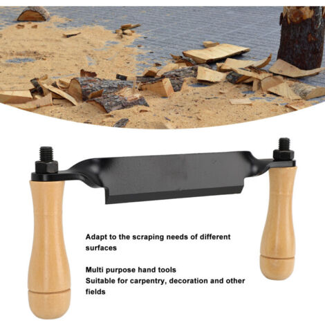 Racloir à Écorcer Bois Mano Outils Travail Bois Design Ergonomique Poignée Confortable Acier et Bois