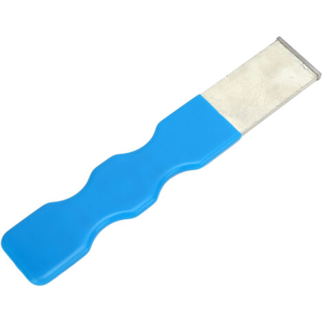 Racloir portable 1-1/4 po avec poignée ergonomique bleue et pointe en carbure de tungstène, universel pour joints et dérouillage