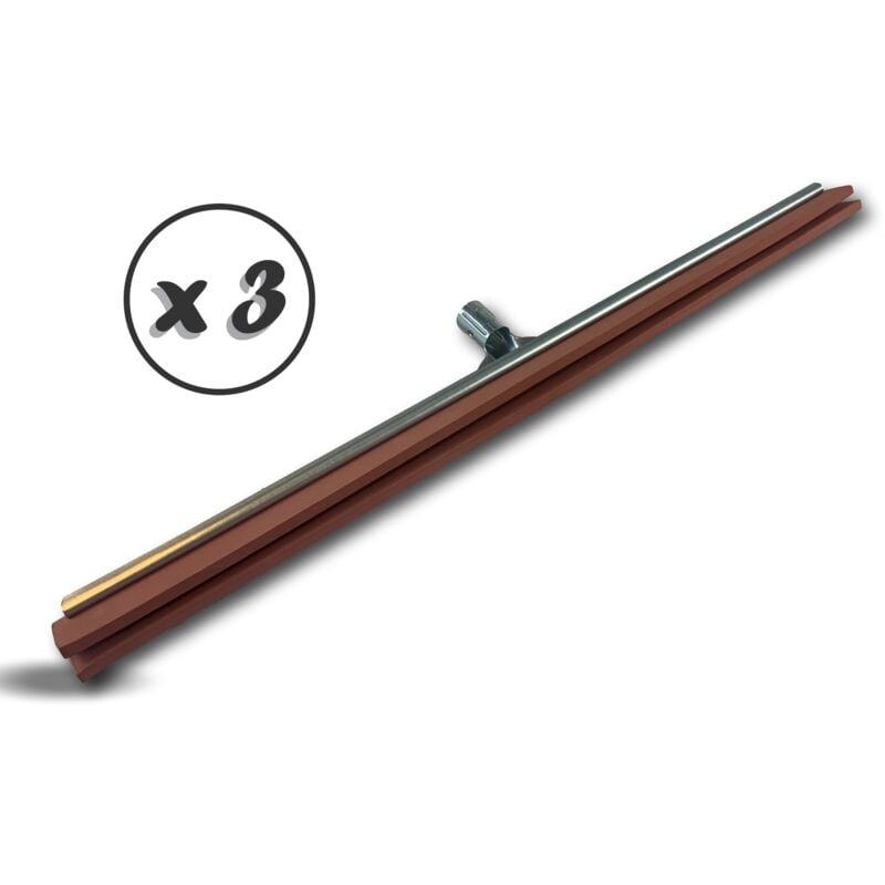 Raclot balai raclette extracteur d'eau pour sol - Quantité x 3 - 75 cm rouge - Sans manche