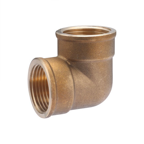 Racor acodado de latón para atornillar en latón F 26 x 34 para tubo de cobre QUICK PLOMBERIE