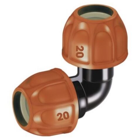 Racor acodado para tubo de 20 mm