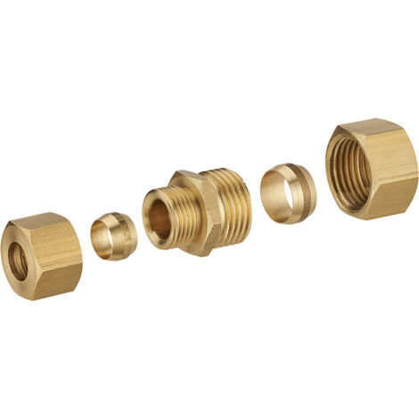 Racor bicono (a Roscar) para Tubo de Cobre Unión Reducida Ø12 - Ø10 NOYON & THIEBAULT